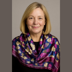 Floral Print Square Scarf with Metallic Accents 39 Inch